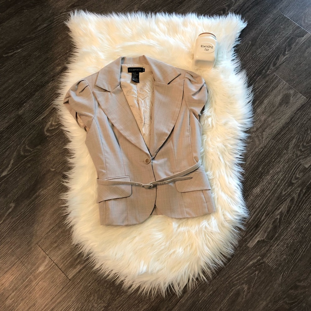 Rampage Suit Jacket with button and belt